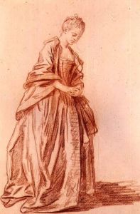 Jean Baptiste Greuze - Draped female figure
